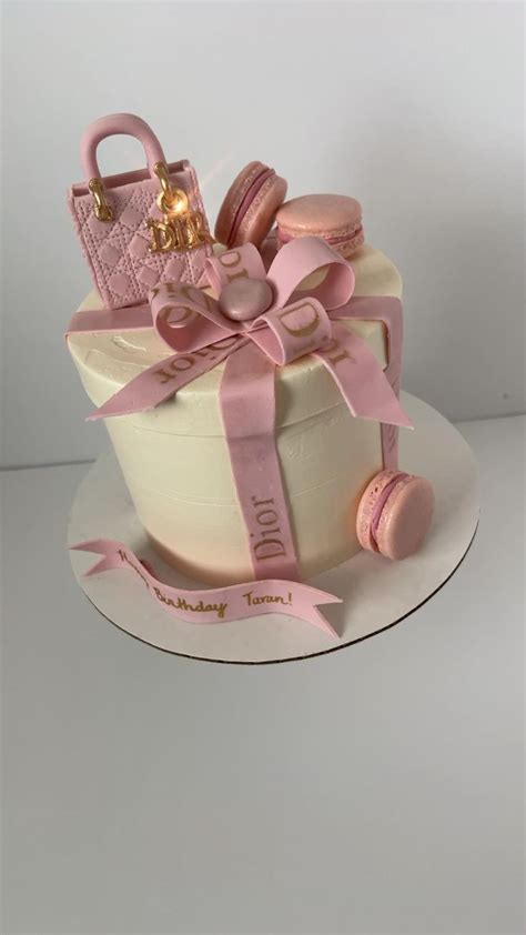 6 inch Miss Dior Birthday Cake – One Up Party Canada.